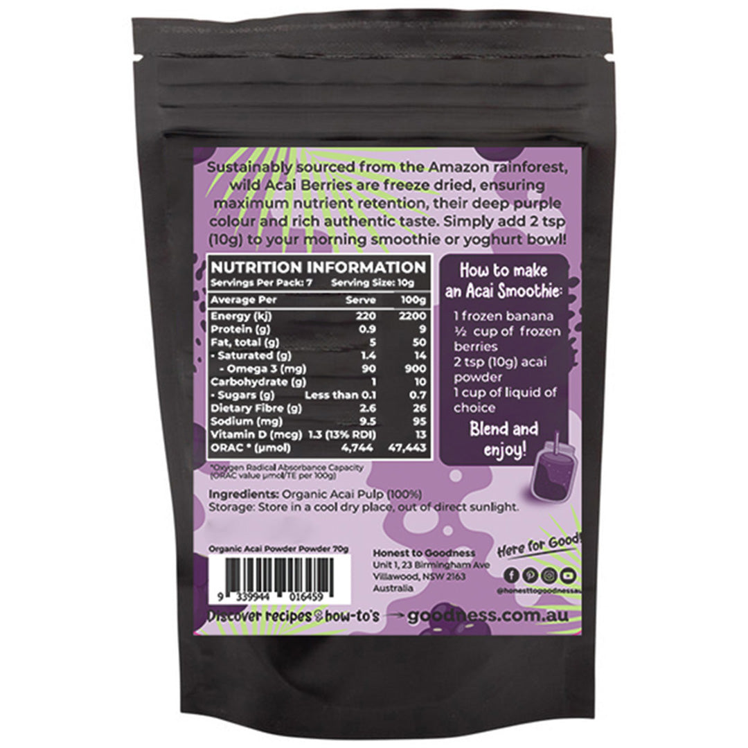 Honest to Goodness Organic Acai Powder