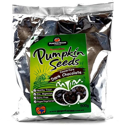 Australian Pumpkin Seed Company Dark Chocolate Coated Pumpkin Seeds