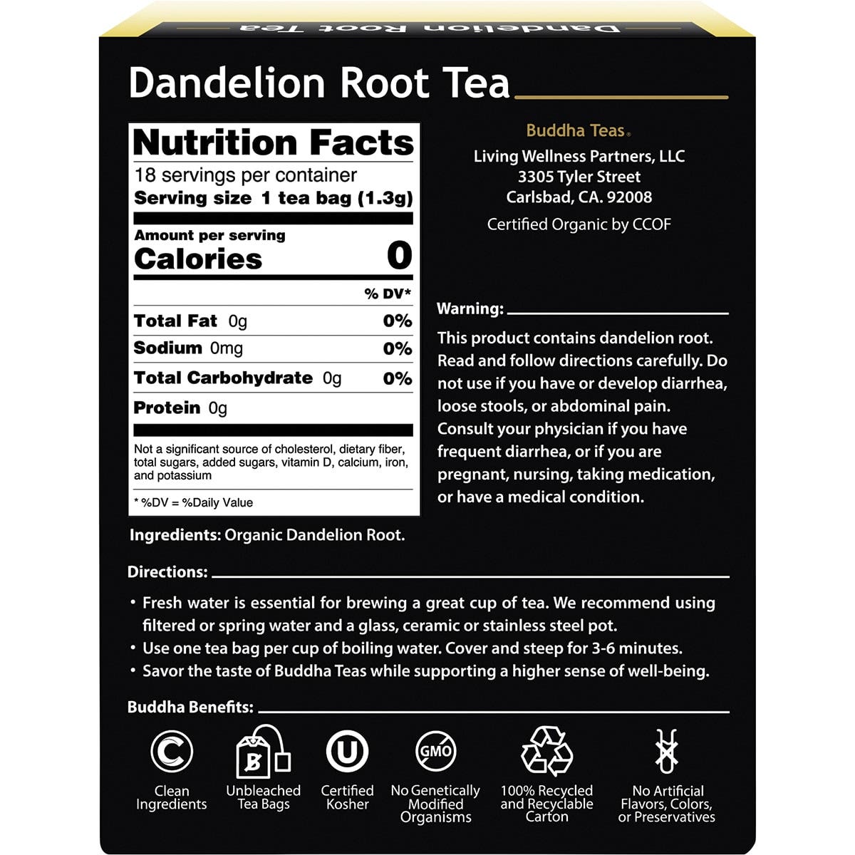 Buddha Teas Dandelion Root Tea