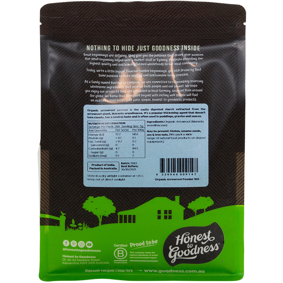 Honest to Goodness Organic Arrowroot Powder