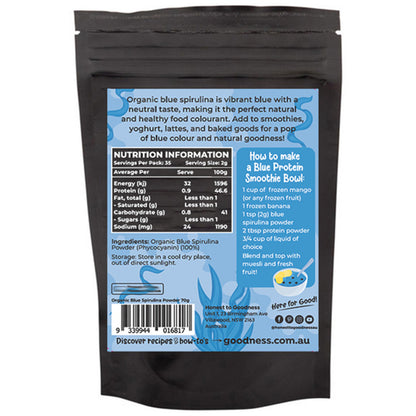 Honest to Goodness Organic Blue Spirulina Powder