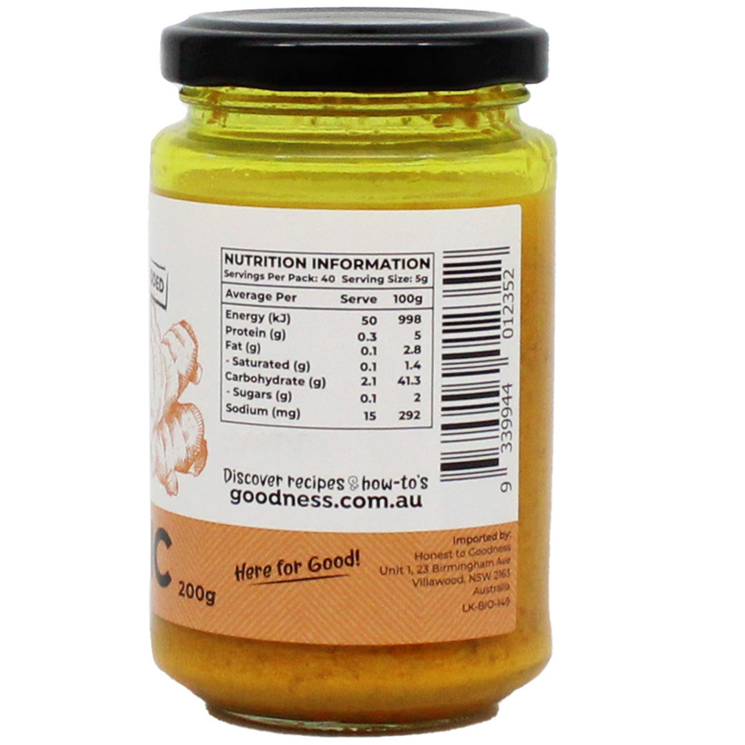 Honest to Goodness Organic Turmeric Paste