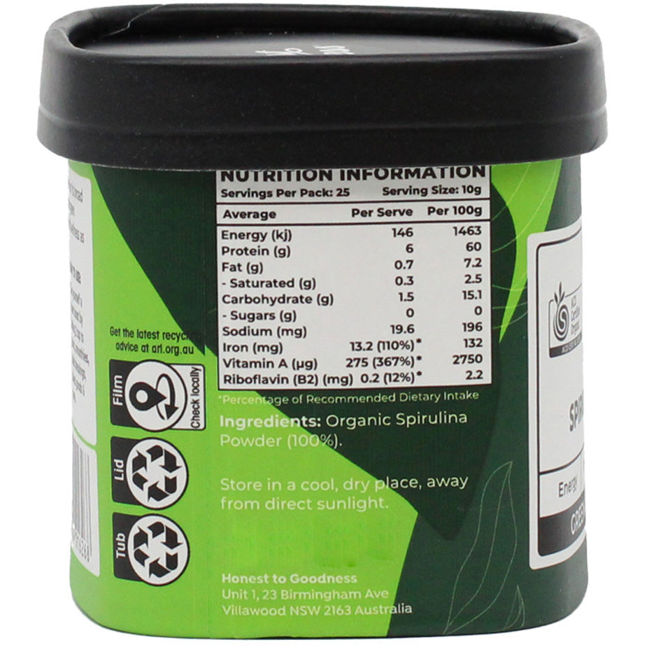 Honest to Goodness Organic Spirulina Powder