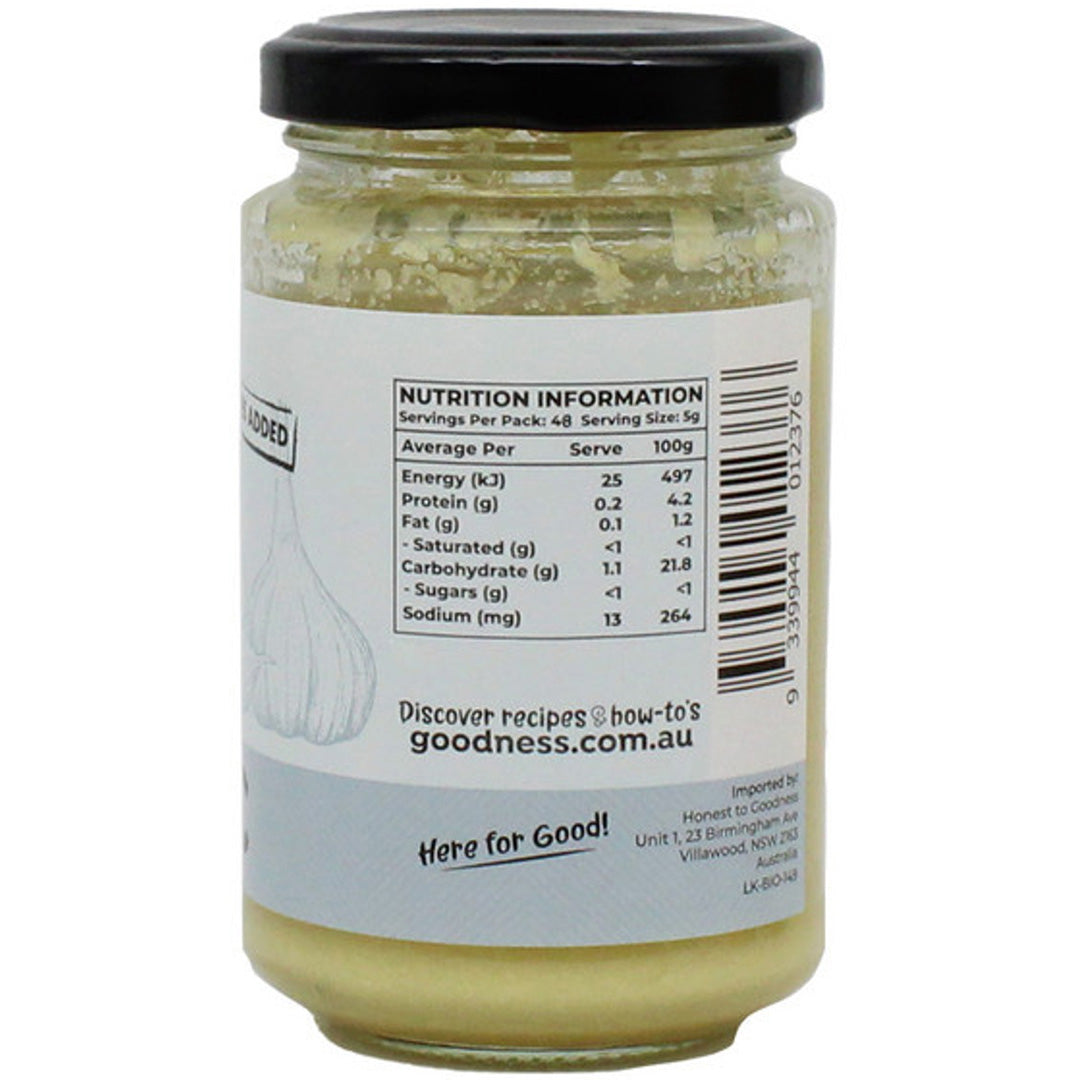 Honest to Goodness Organic Garlic Paste