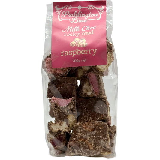 Paddington Lane Milk Choc Rocky Road Raspberry